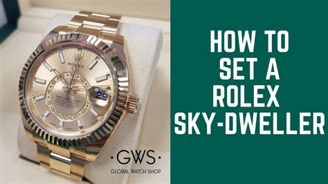 how to adjust time on rolex sky dweller|rolex sky dweller manual.